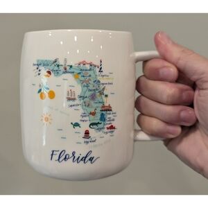 Mary Square Florida Map City Ceramic Mug